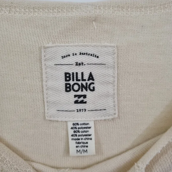 BILLABONG Women's long sleeve top, size Medium California Love Bear - Picture 4 of 6